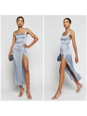 reformation carmelina silk dress Carmelina Dress Reformation Carmel Dress Farm Rio Sleeveless V-Neck  Jacquard Lurex A-Line Maxi Dress